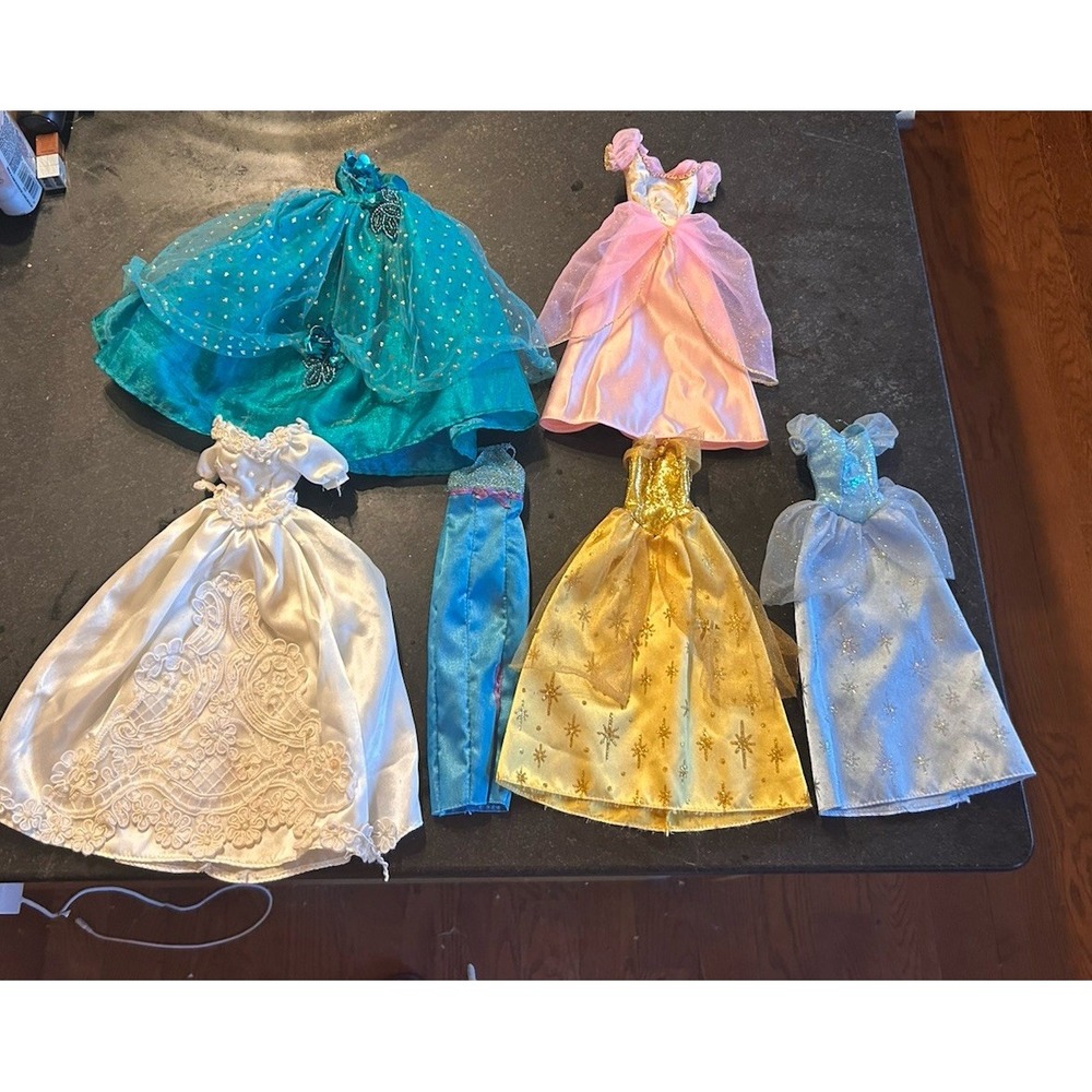 Vintage Barbie Mattel Clothing Princess Dresses Gowns Formal Wear Lot of 6